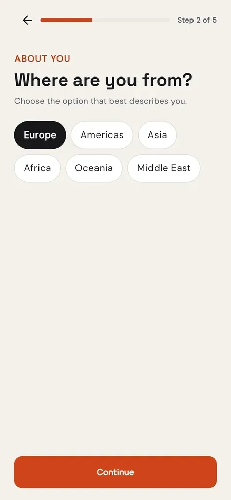 Step 1 — Region